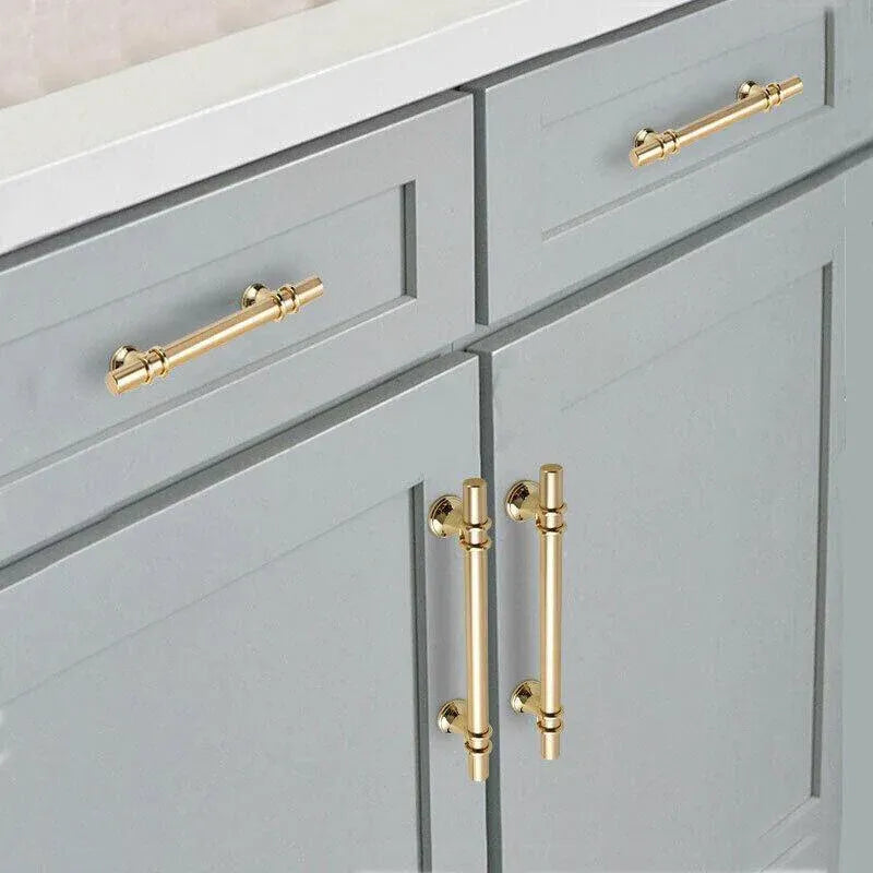 Black Gold Design Kitchen Cabinet Handles Drawer Bar Handle Pull 96 128 160 192 320MM - 128mm