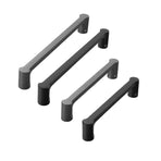 Modern Simple Cabinet Door Handle 96mm 128mm Long Pull for Kitchen Furniture - Black - 128mm