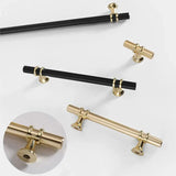 Black Gold Design Kitchen Cabinet Handles Drawer Bar Handle Pull 96 128 160 192 320MM - 160mm - Close-Up Angle