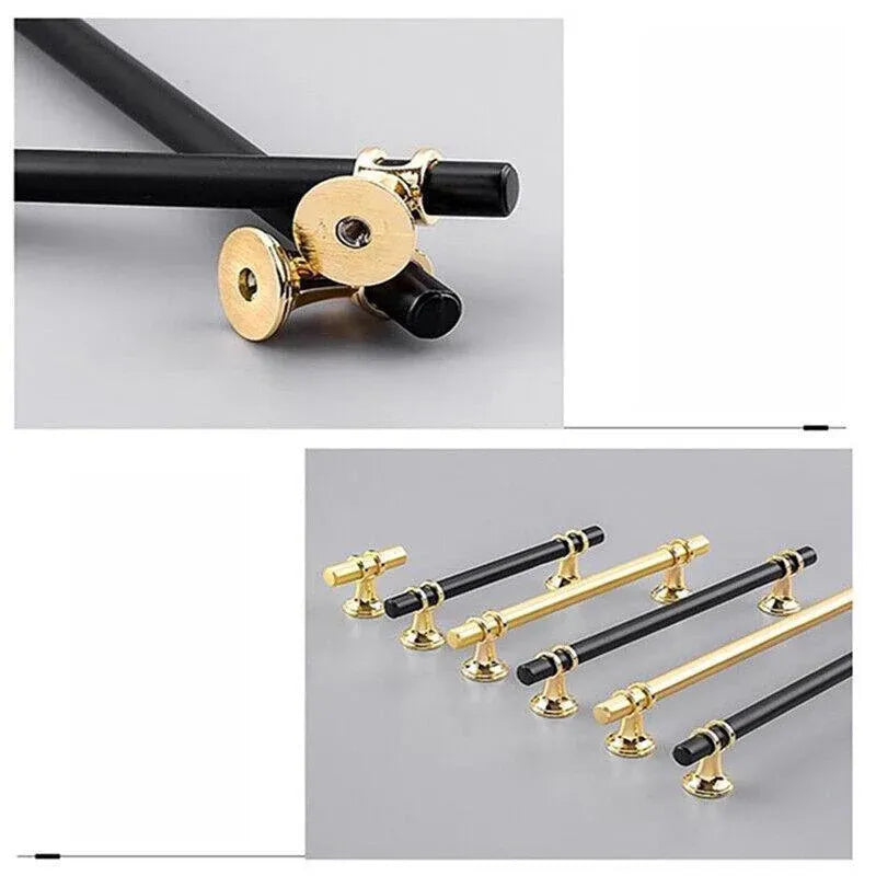 Black Gold Design Kitchen Cabinet Handles Drawer Bar Handle Pull 96 128 160 192 320MM - 192mm