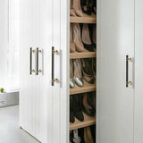 Black Gold Design Kitchen Cabinet Handles Drawer Bar Handle Pull 96 128 160 192 320MM - T Bar - Side View