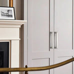 128mm 224mm Wardrobe Cabinet Door Handle Modern Simple Drawer Pull Furniture - Silver-128mm