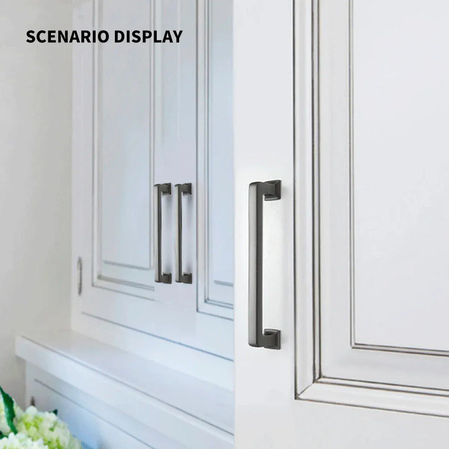 128mm 224mm Wardrobe Cabinet Door Handle Modern Simple Drawer Pull Furniture - Silver-128mm