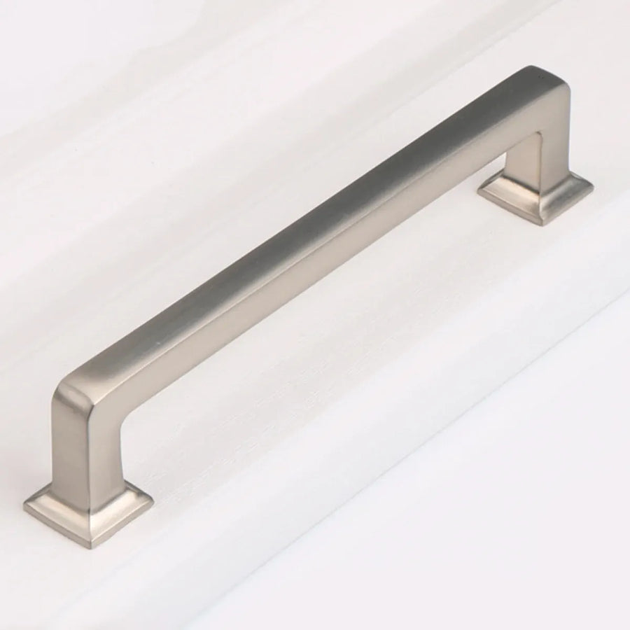 128mm 224mm Wardrobe Cabinet Door Handle Modern Simple Drawer Pull Furniture - Silver-128mm