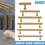 6 Sizes Gold Cabinet Door Handle Light Luxury Bronze Pull for Wardrobe Drawer - 96mm-Hole Distance