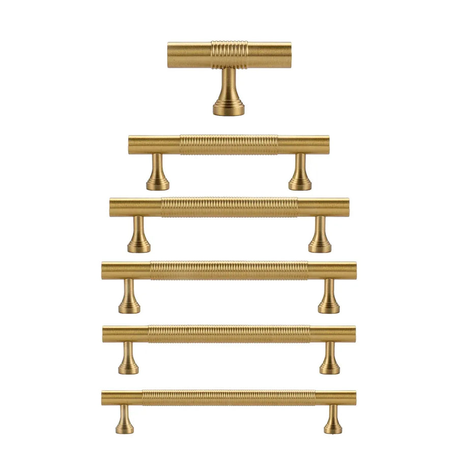 6 Sizes Gold Cabinet Door Handle Light Luxury Bronze Pull for Wardrobe Drawer - 96mm-Hole Distance