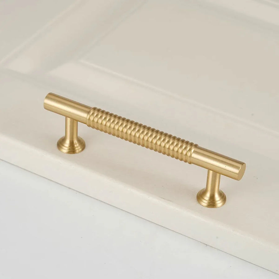 6 Sizes Gold Cabinet Door Handle Light Luxury Bronze Pull for Wardrobe Drawer - 96mm-Hole Distance