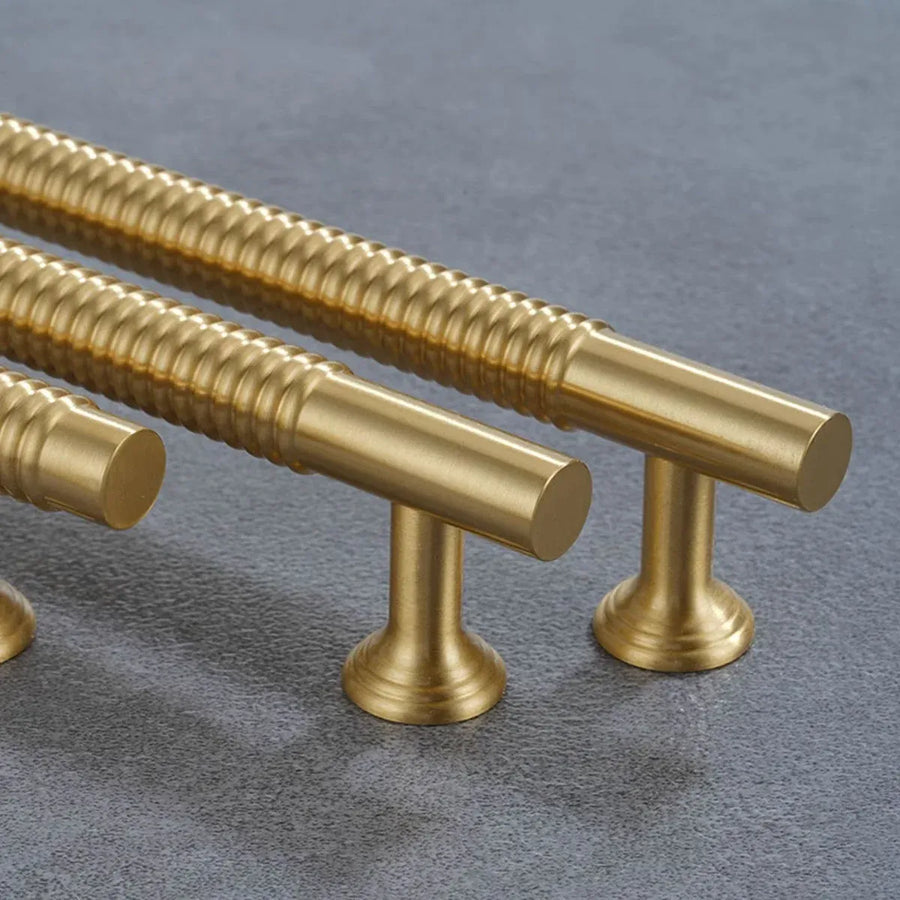 6 Sizes Gold Cabinet Door Handle Light Luxury Bronze Pull for Wardrobe Drawer - 96mm-Hole Distance