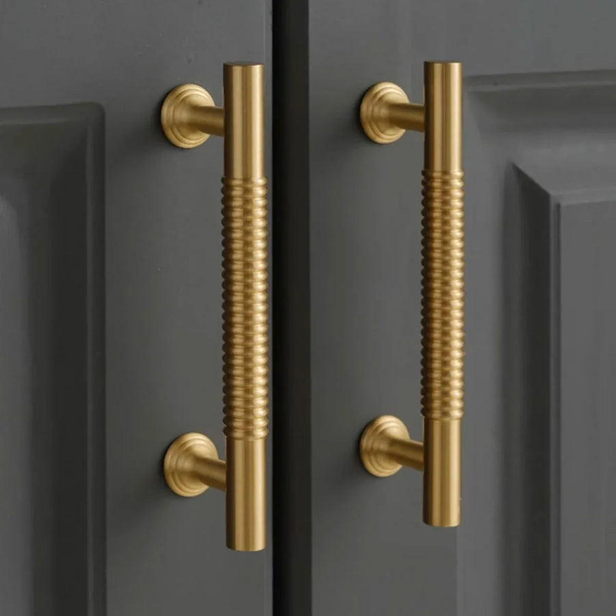 6 Sizes Gold Cabinet Door Handle Light Luxury Bronze Pull for Wardrobe Drawer - 96mm-Hole Distance