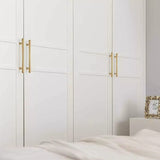 Cabinet Door Handle Set 3Sizes Black Drawer Wardrobe Pull Handle for Furniture - 13.2cm - Top-Down View