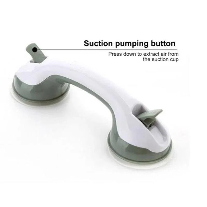 Bathroom Non-Slip Suction Grab Handle Support Rail with Strong Hold Grip - Green