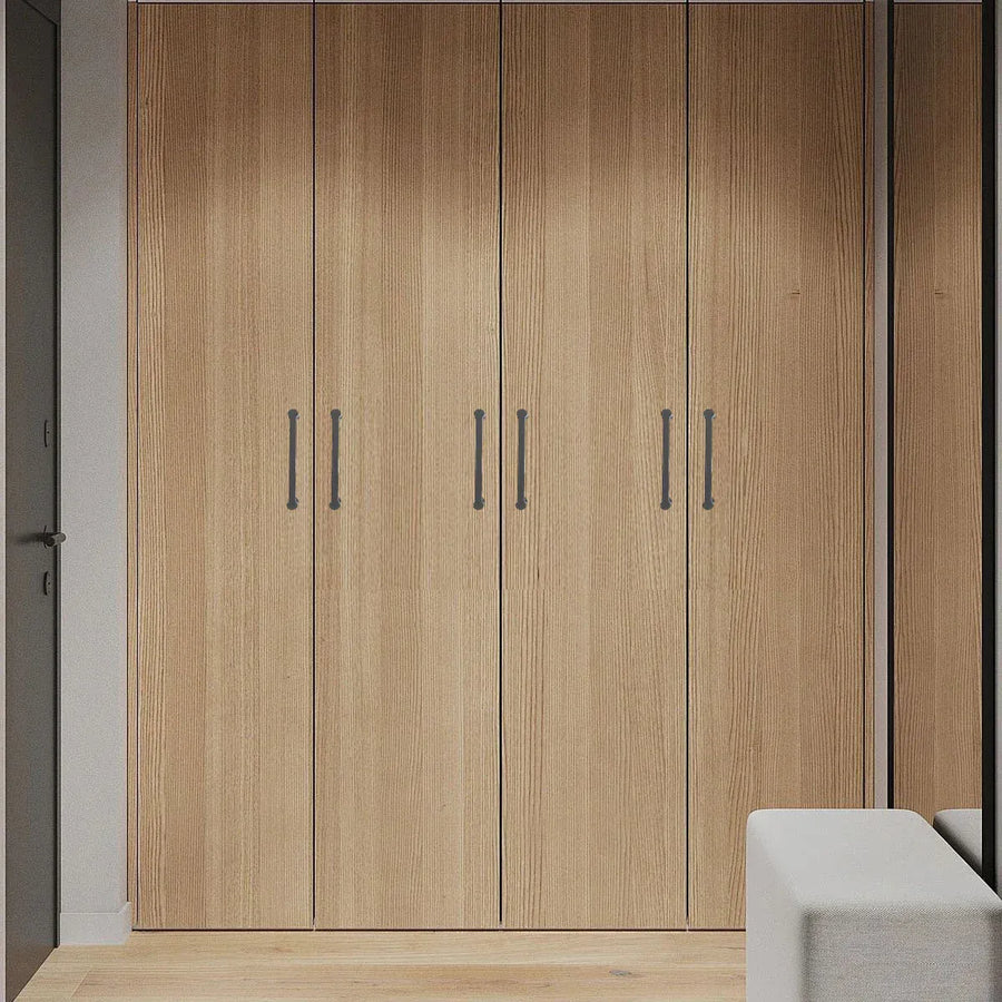 Modern Simple Cabinet Door Handle 96mm 128mm Long Pull for Kitchen Furniture - Grey - 128mm