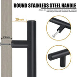 5pcs Silver Kitchen Cabinet Door Handles Stainless Steel Door Drawer Pull T Bar - 300mm/192mm - Extra Image