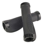Ergonomic MTB Bike Handlebar Grips 2PCS Lock On Rubber Cycling Mountain Bicycle - Black