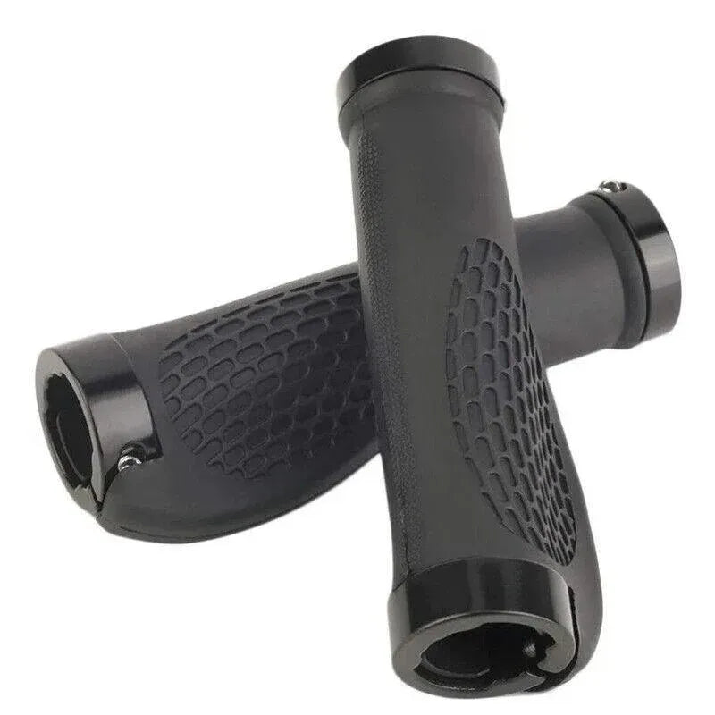 Ergonomic MTB Bike Handlebar Grips 2PCS Lock On Rubber Cycling Mountain Bicycle - Black