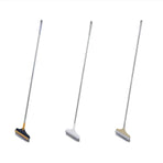 2 in 1 Floor Scrubber with Squeegee and Long Handle for Bathroom or Tile Use - Khaki