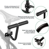 Bike Rear Seat Kit Set Carrier Cushion Backrest Footrest Safe for Bicycle Use - Top-Down View