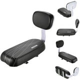 Bike Rear Seat Kit Set Carrier Cushion Backrest Footrest Safe for Bicycle Use - 45-Degree Angle