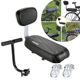 Bike Rear Seat Kit Set Carrier Cushion Backrest Footrest Safe for Bicycle Use - Close-Up Angle