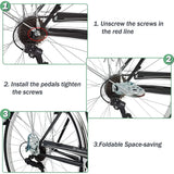 Bike Rear Seat Kit Set Carrier Cushion Backrest Footrest Safe for Bicycle Use - Extra Image