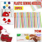Mix Colour 20PCS Plastic Darning Threading Weaving Sewing Needles