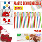 Mix Colour 20PCS Plastic Darning Threading Weaving Sewing Needles