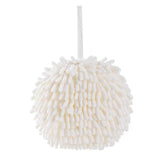 Chenille Hanging Ball Towel for Kitchen Bathroom Hand Drying Absorbent Cloth - Blue