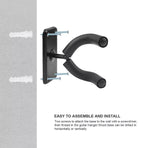 Guitar Wall Hanger Rack Hook Non Adjustable Black Mount Holder for Acoustic