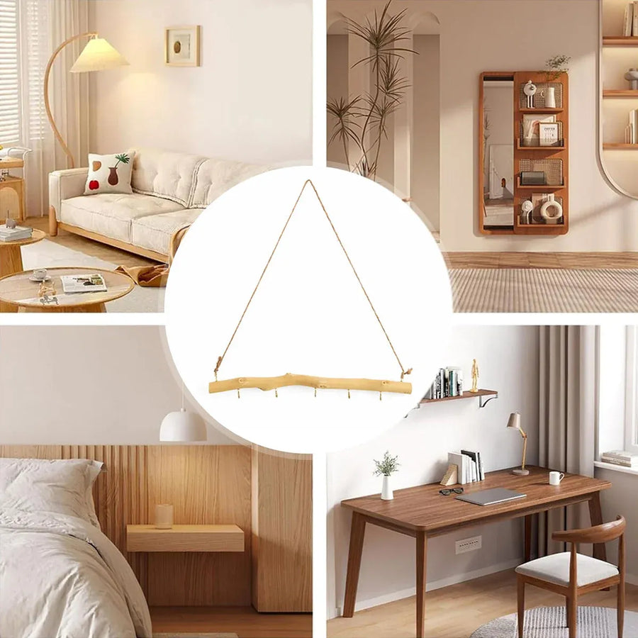 Wooden Wall Hooks Hanger Home Decorative Wooden Wall Hooks for Hanging Items