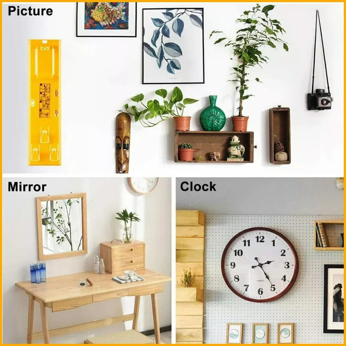 Picture Hanging Tool Tools Frame Hanger Easy Wall Photo Hanging Level Ruler Au
