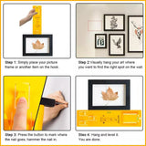 Picture Hanging Tool Tools Frame Hanger Easy Wall Photo Hanging Level Ruler Au - Close-Up Angle