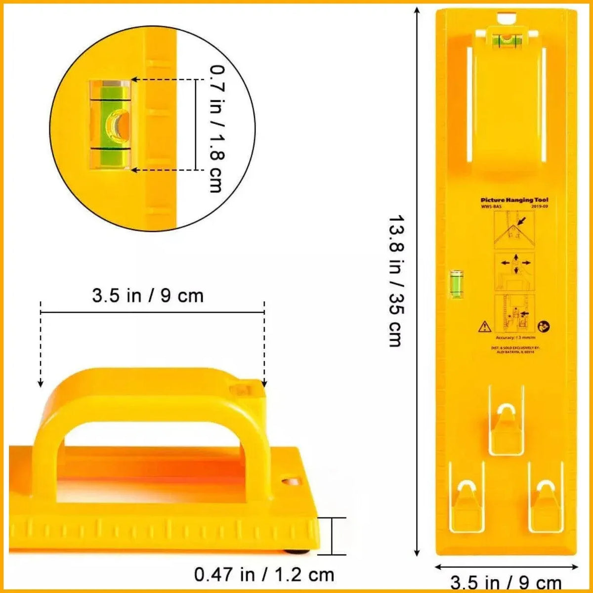 Picture Hanging Tool Tools Frame Hanger Easy Wall Photo Hanging Level Ruler Au