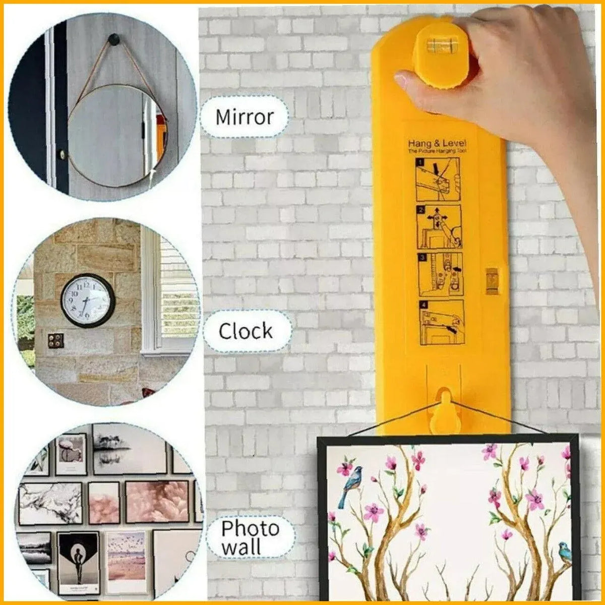 Picture Hanging Tool Tools Frame Hanger Easy Wall Photo Hanging Level Ruler Au