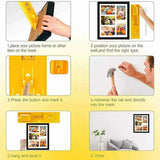 Picture Hanging Tool Tools Frame Hanger Easy Wall Photo Hanging Level Ruler Au - Extra Image