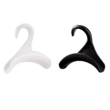 10PCS Wardrobe Plastic Storage Rack Hook Multi-Purpose Hanger Tie Scarf Holder - Black