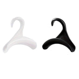 10PCS Wardrobe Plastic Storage Rack Hook Multi-Purpose Hanger Tie Scarf Holder - Black - Front View