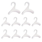 10PCS Wardrobe Plastic Storage Rack Hook Multi-Purpose Hanger Tie Scarf Holder - Black
