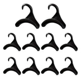 10PCS Wardrobe Plastic Storage Rack Hook Multi-Purpose Hanger Tie Scarf Holder - Black