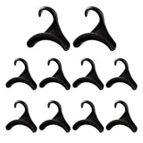 10PCS Wardrobe Plastic Storage Rack Hook Multi-Purpose Hanger Tie Scarf Holder - Black - Close-Up Angle