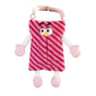 Plush Car Tissue Box Striped Plaid Seatback Hanging Tissue Holder Drawer Design - Red