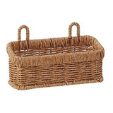 Wall-Mounted Rattan Style Hanging Storage Basket Kitchen Vegetable Fruit Basket - Small - Close-Up Angle