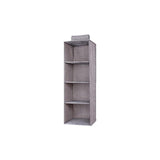 3/4/5 Tier Hanging Closet Organizer Fabric Storage Shelves for Wardrobe and Shoes - 4 Tier