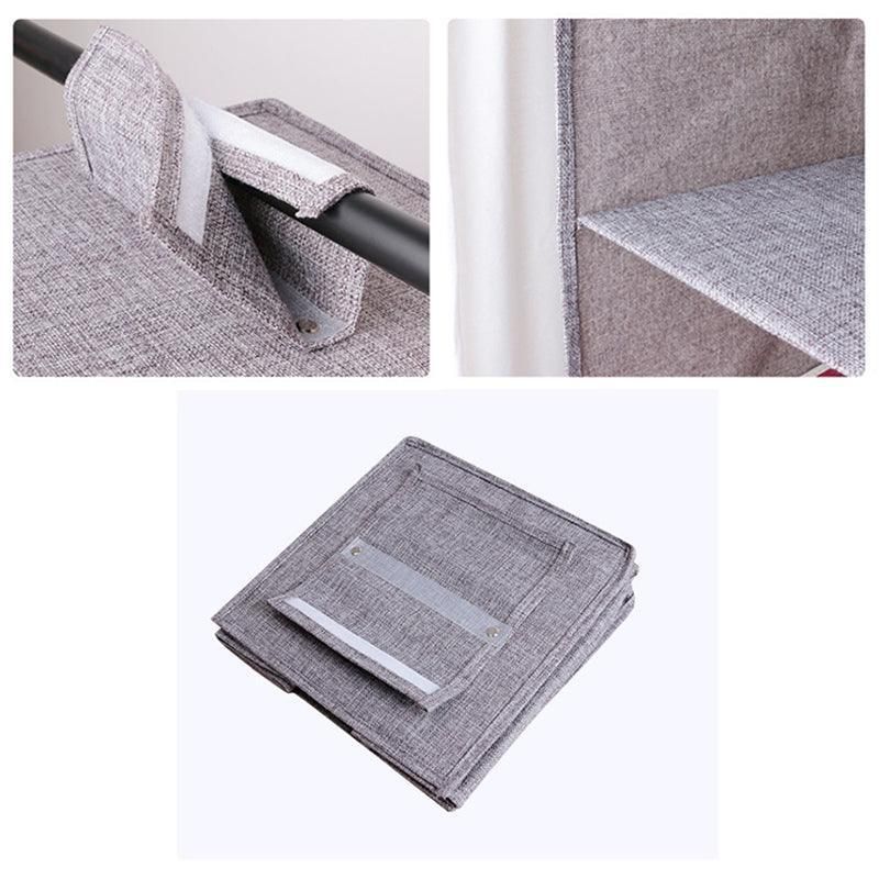3/4/5 Tier Hanging Closet Organizer Fabric Storage Shelves for Wardrobe and Shoes - 4 Tier