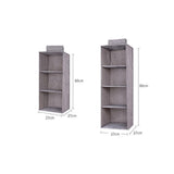 3/4/5 Tier Hanging Closet Organizer Fabric Storage Shelves for Wardrobe and Shoes - 4 Tier - 45-Degree Angle