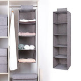 3/4/5 Tier Hanging Closet Organizer Fabric Storage Shelves for Wardrobe and Shoes - 4 Tier - Extra Image