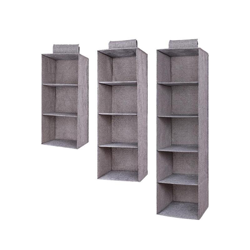 3/4/5 Tier Hanging Closet Organizer Fabric Storage Shelves for Wardrobe and Shoes - 4 Tier