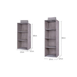 3/4/5 Tier Hanging Closet Organizer Fabric Storage Shelves for Wardrobe and Shoes - 4 Tier - Top-Down View