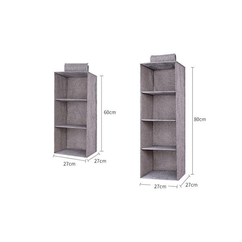 3/4/5 Tier Hanging Closet Organizer Fabric Storage Shelves for Wardrobe and Shoes - 5 Tier