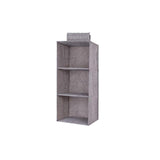 3/4/5 Tier Hanging Closet Organizer Fabric Storage Shelves for Wardrobe and Shoes - 5 Tier - Rear View