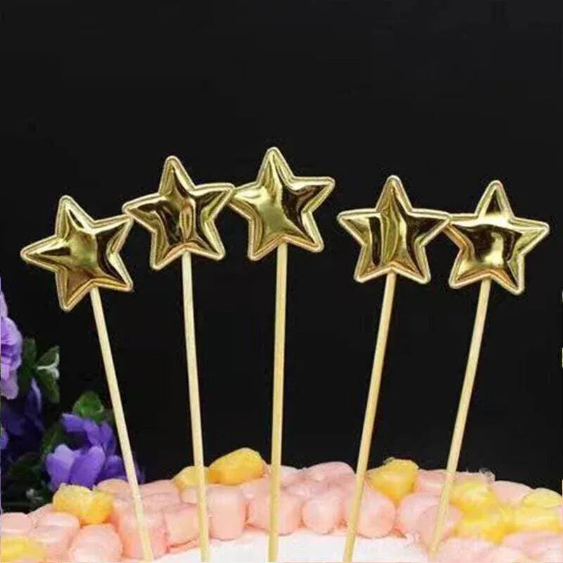 Happy Birthday Acrylic Cake Topper Cake Decoration Golden Silver Party - Black-Bicircle Birthday
